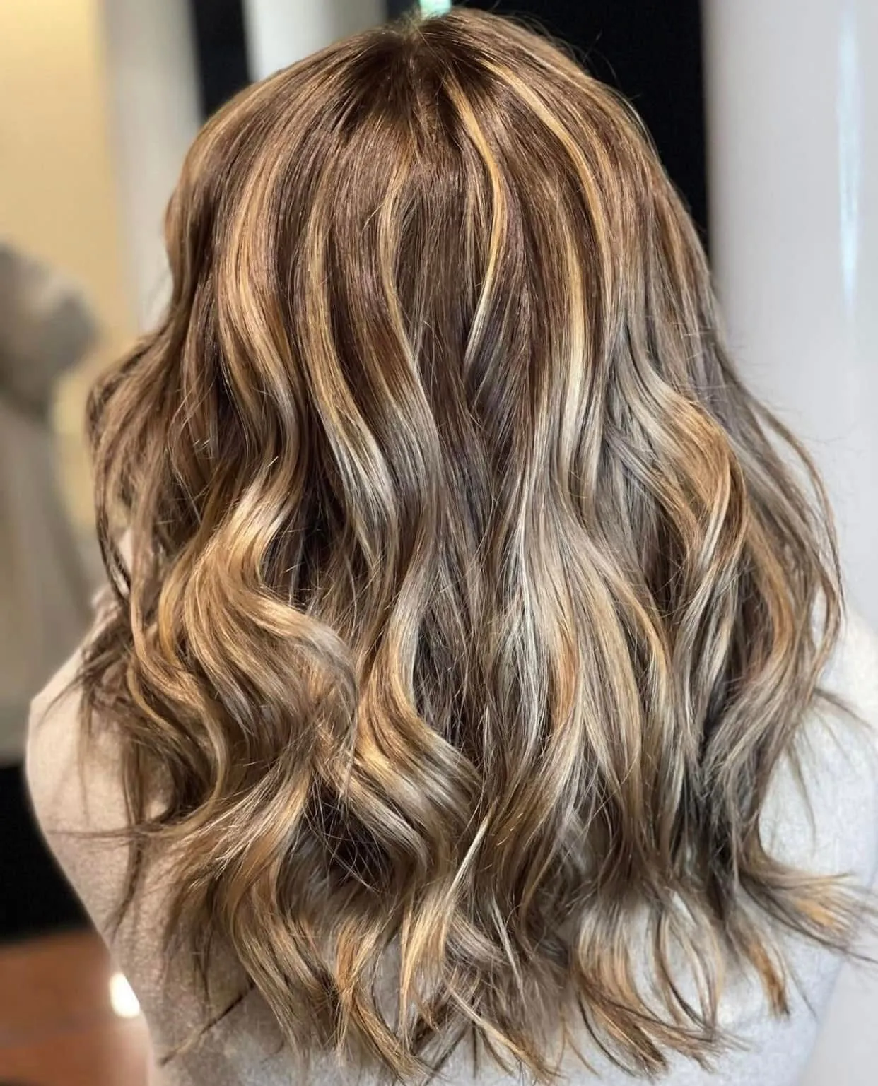 Balayage met zacht overlopende highlights