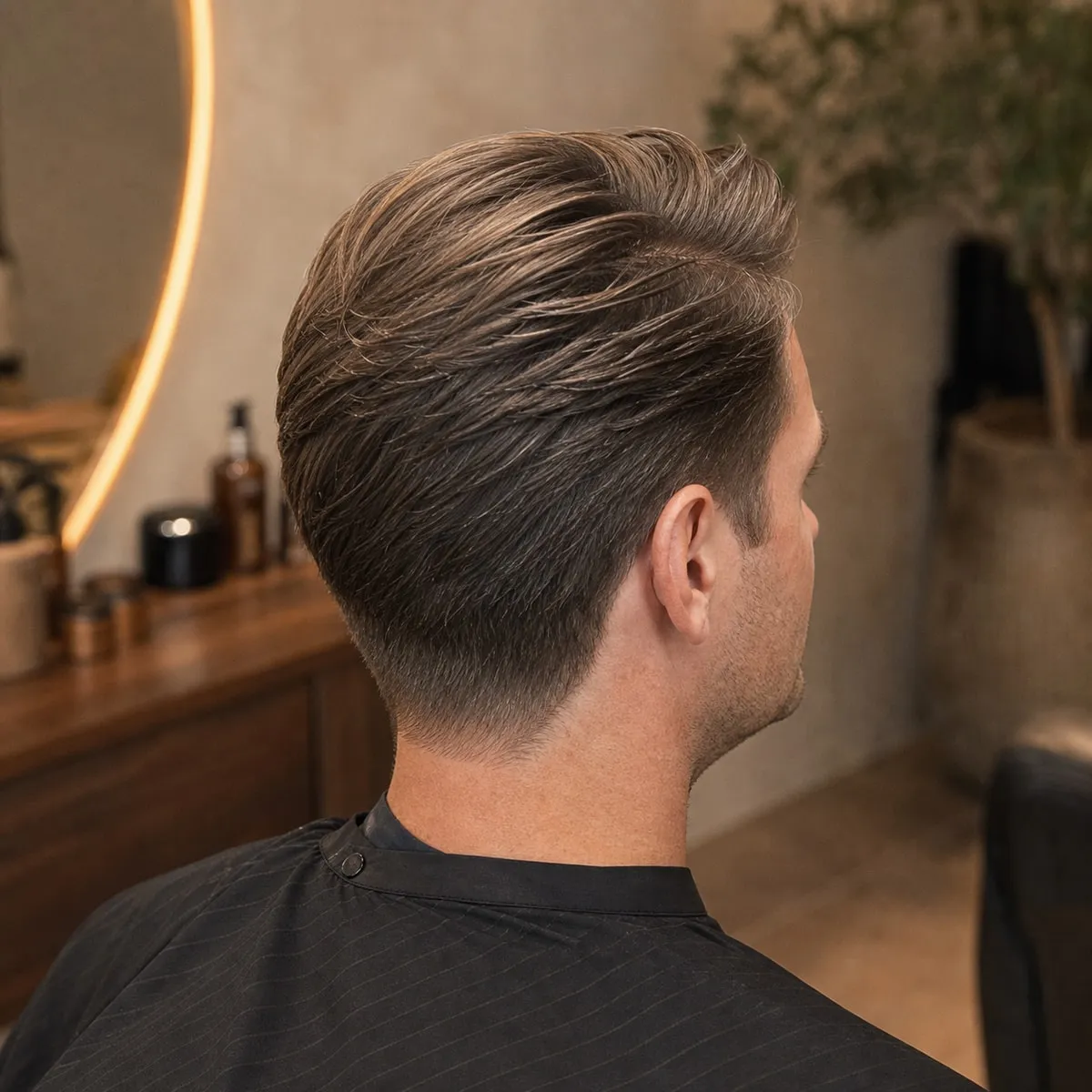 Klassieke herenknip met zachte side part